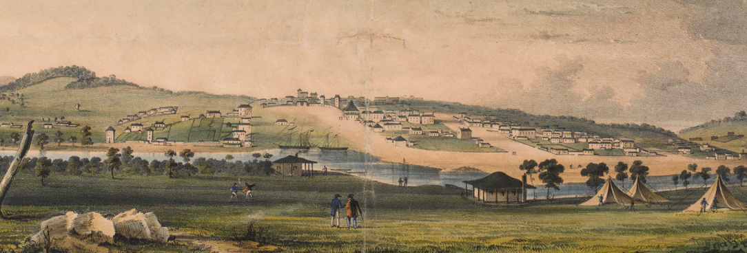 A drawing of melbourne in 1841